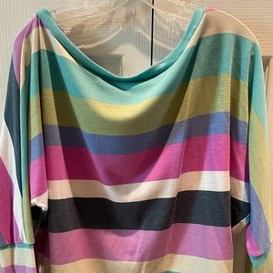 Multi color dolman top.  Small